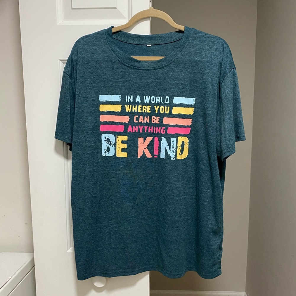 Be Kind Short Sleeve Shirt Blue - Picture 6 of 8